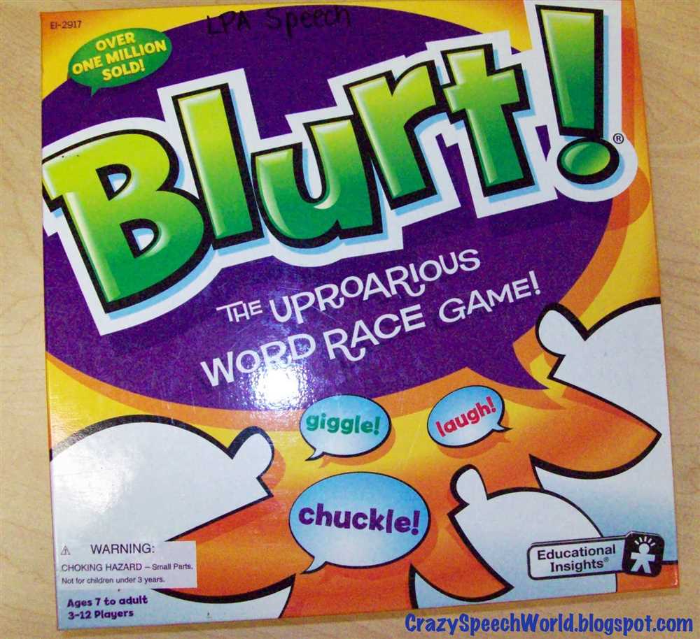 Blurt Game Cards Fun and Educational Entertainment for Kids