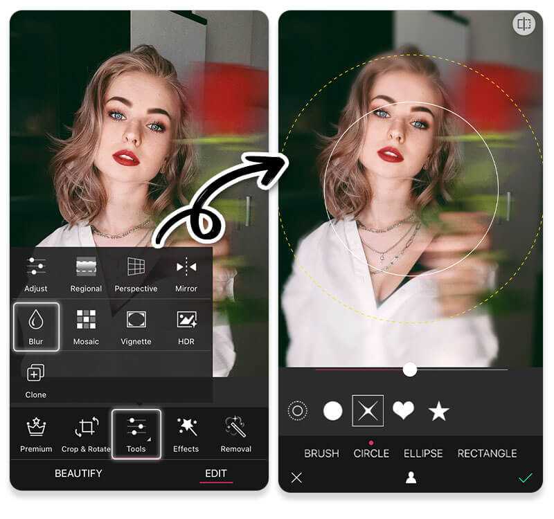 Get creative with blurring using Blur Maker's advanced features